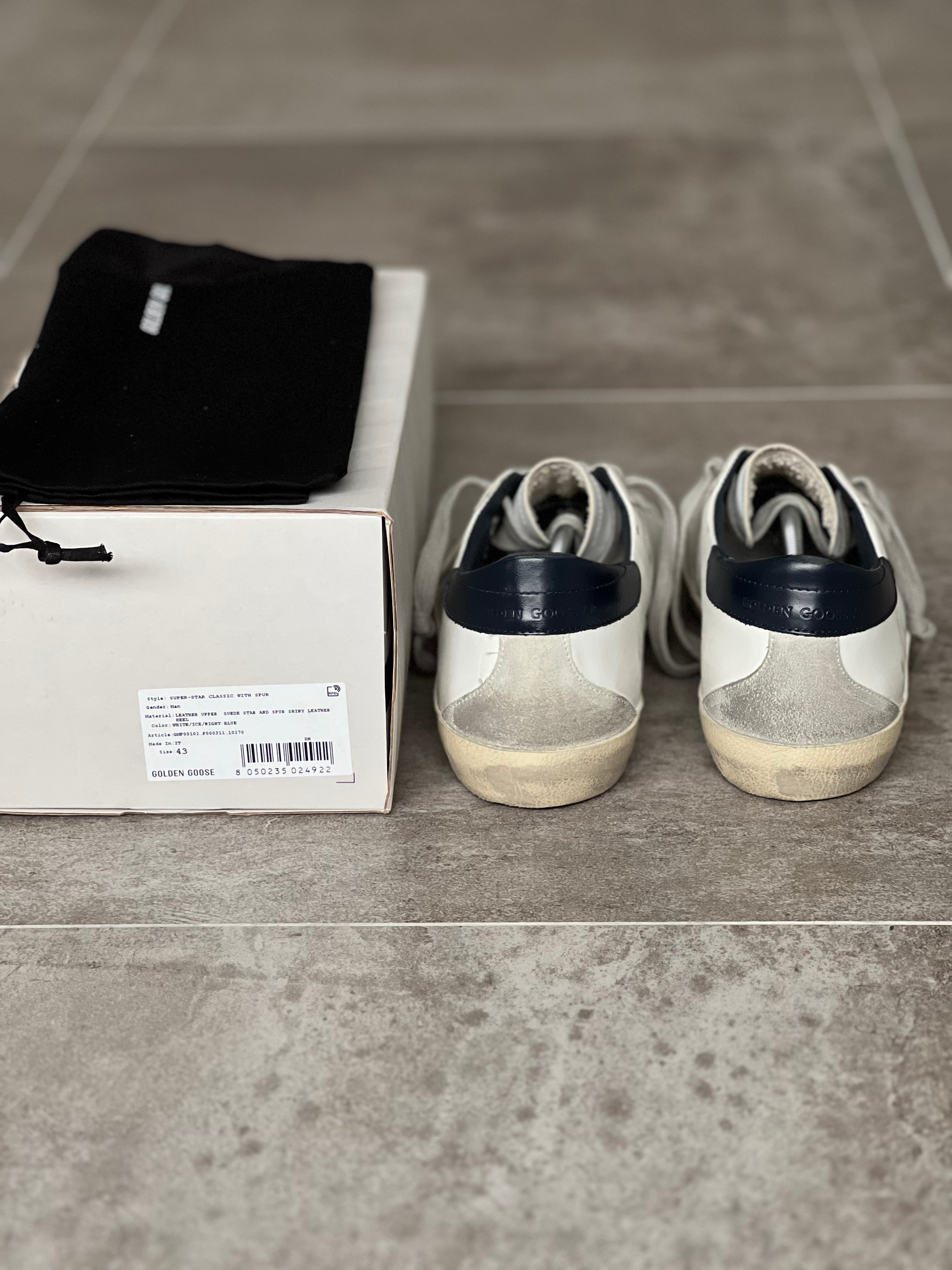 Size 43 | Classic Superstar White & Dark blue GGDB Man