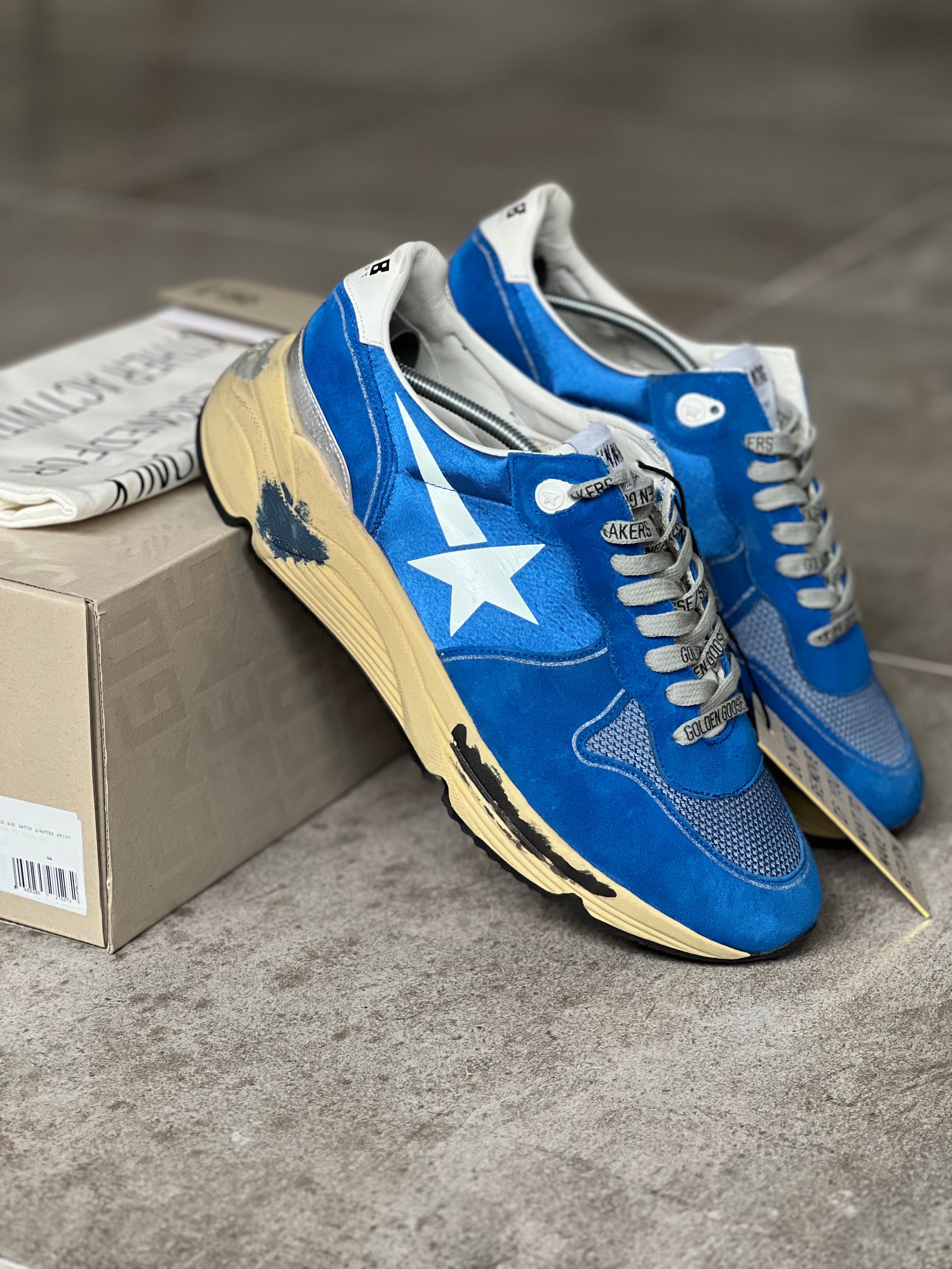 Size 42 | Golden Goose Running Sole Blue Man