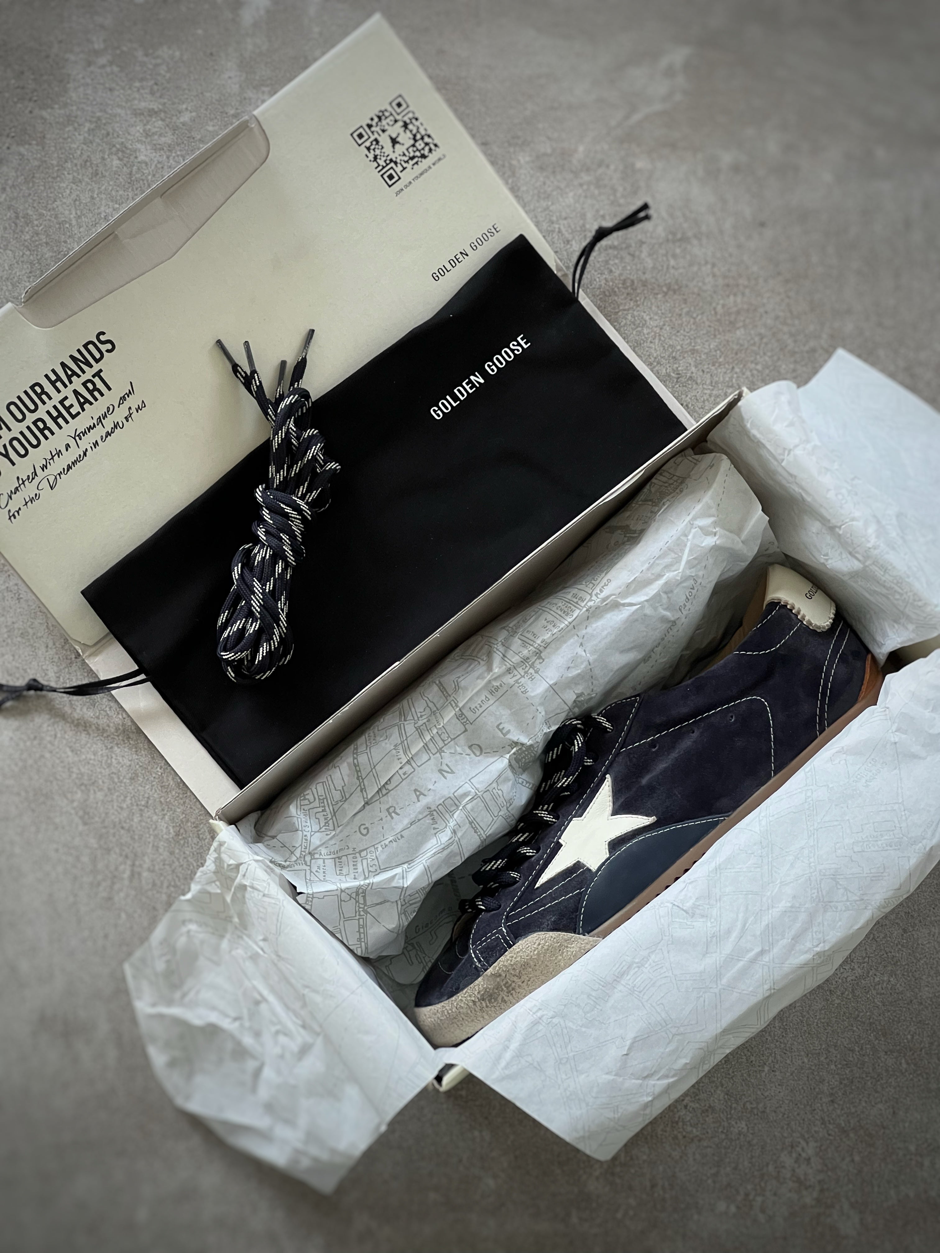 Talla 43 | Golden Goose True-star Man de ante navy