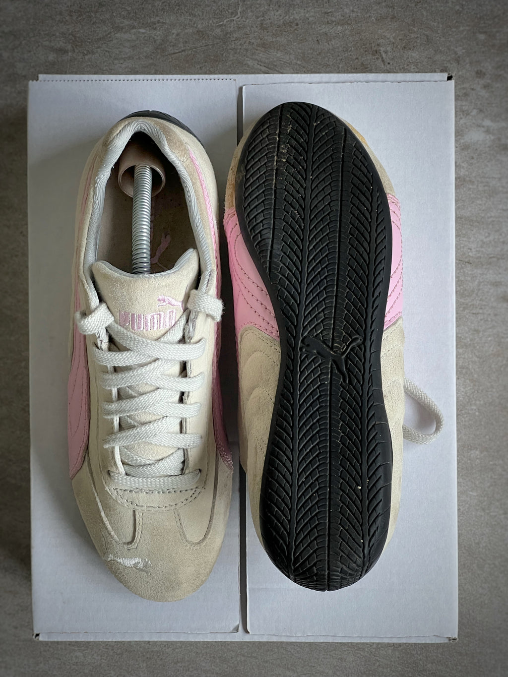 Size 38 | Puma SPEEDCAT Retro style Beige & Pink Woman
