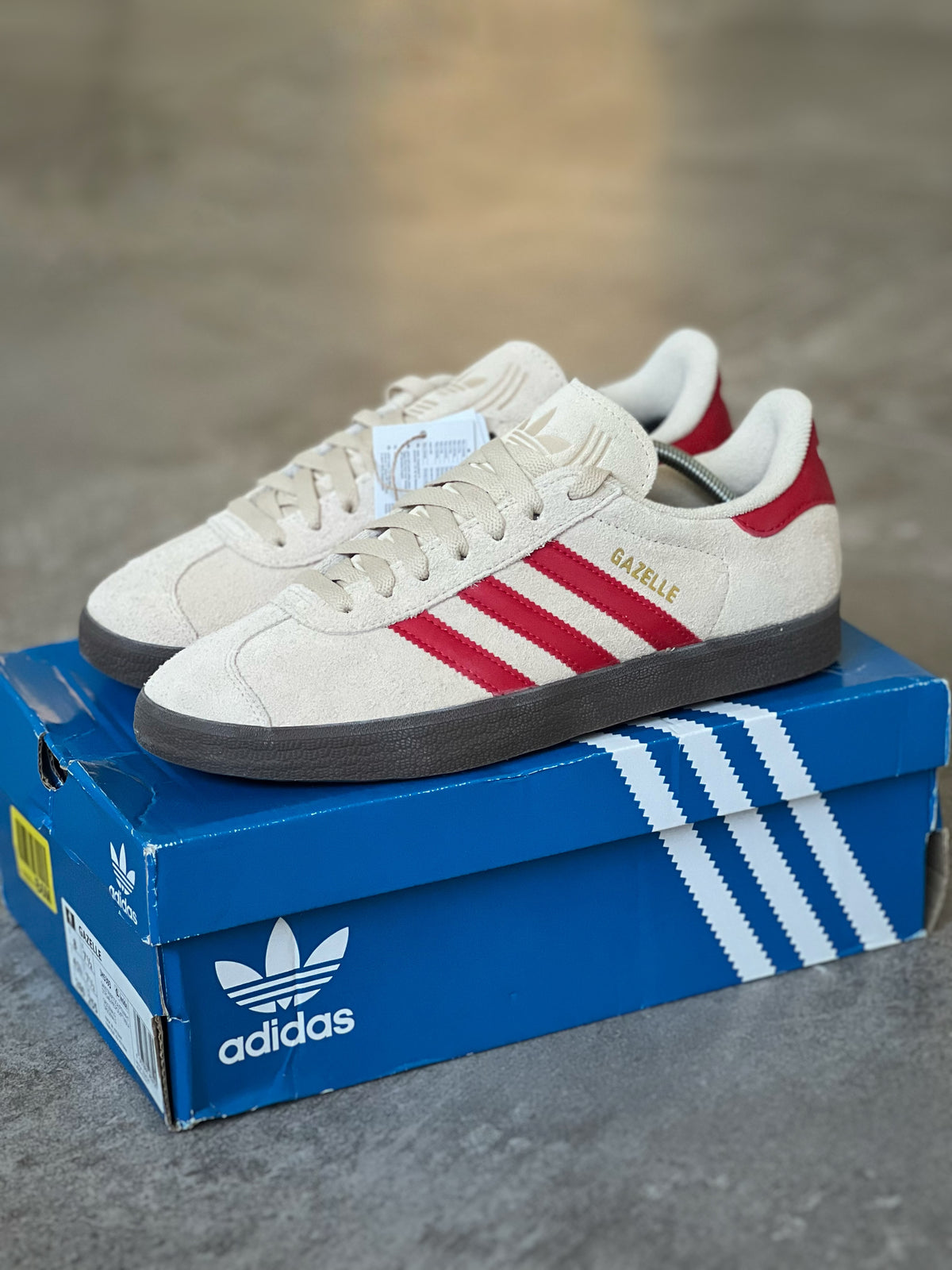 Adidas Gazelle Cream & Red Deadstock