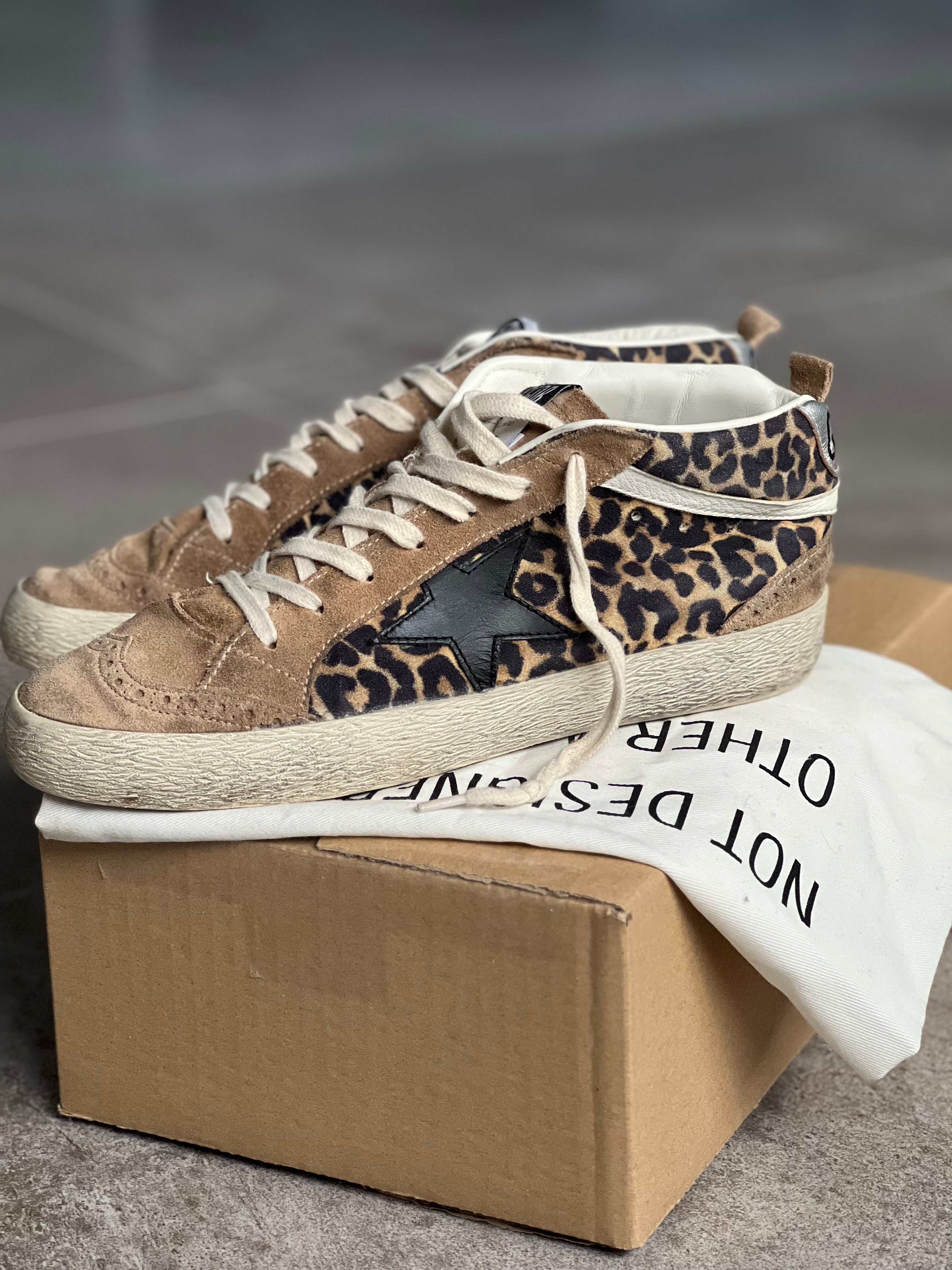 Talla 39 | Mid Star Animal Print Golden Goose