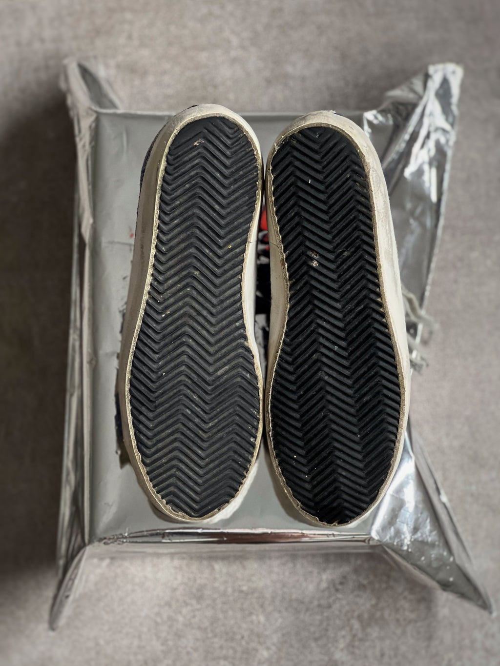 Golden Goose Superstar Azules Talón Naranja | Mujer