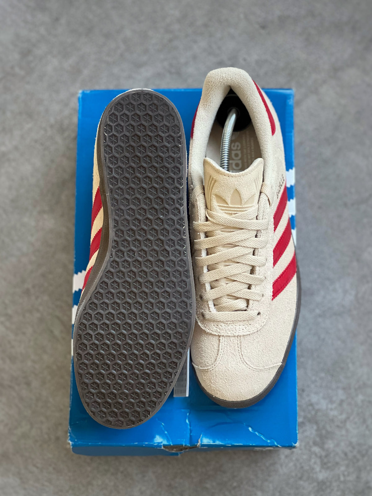 Adidas Gazelle Cream & Red Deadstock