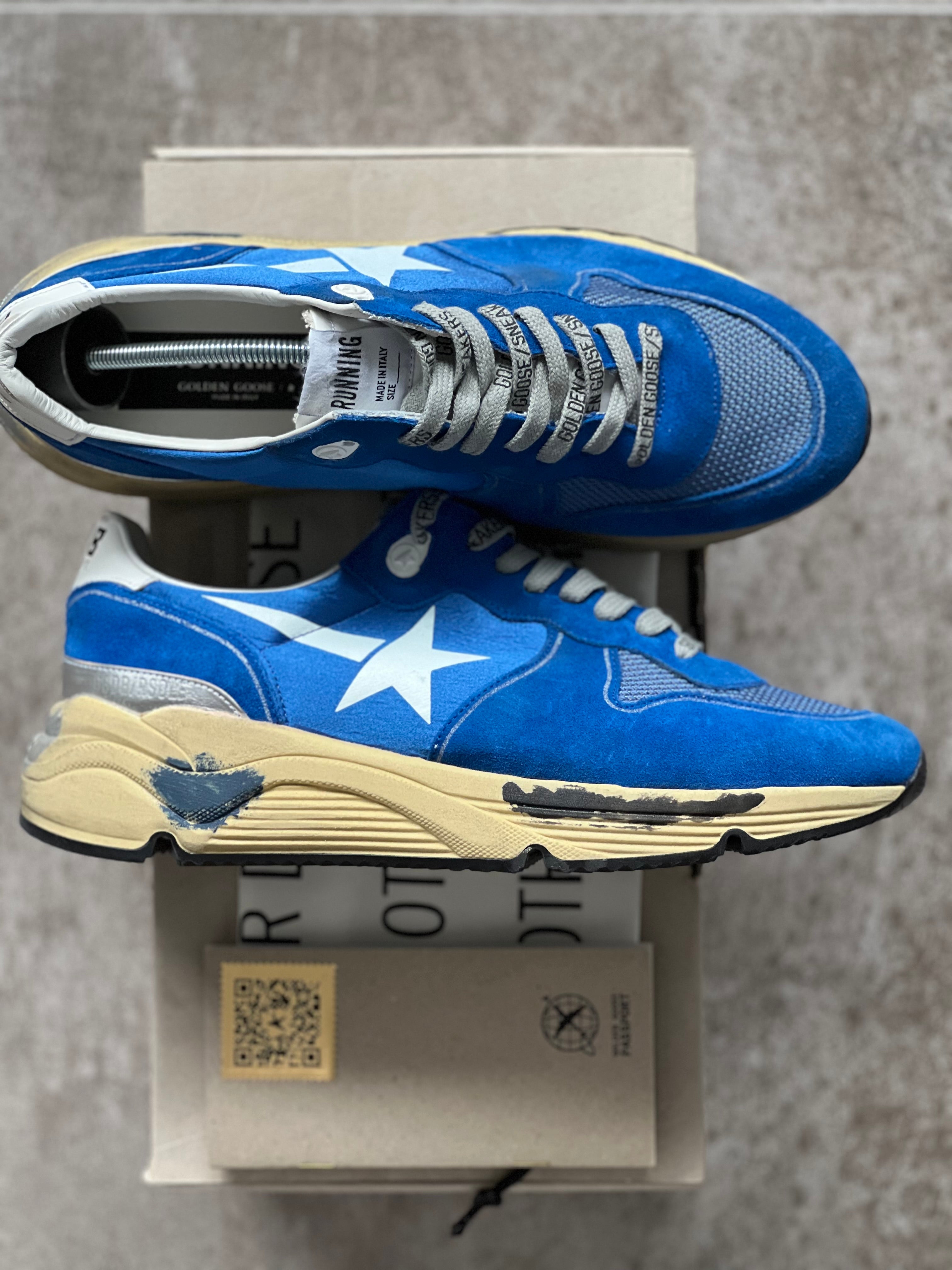 Size 42 | Golden Goose Running Sole Blue Man