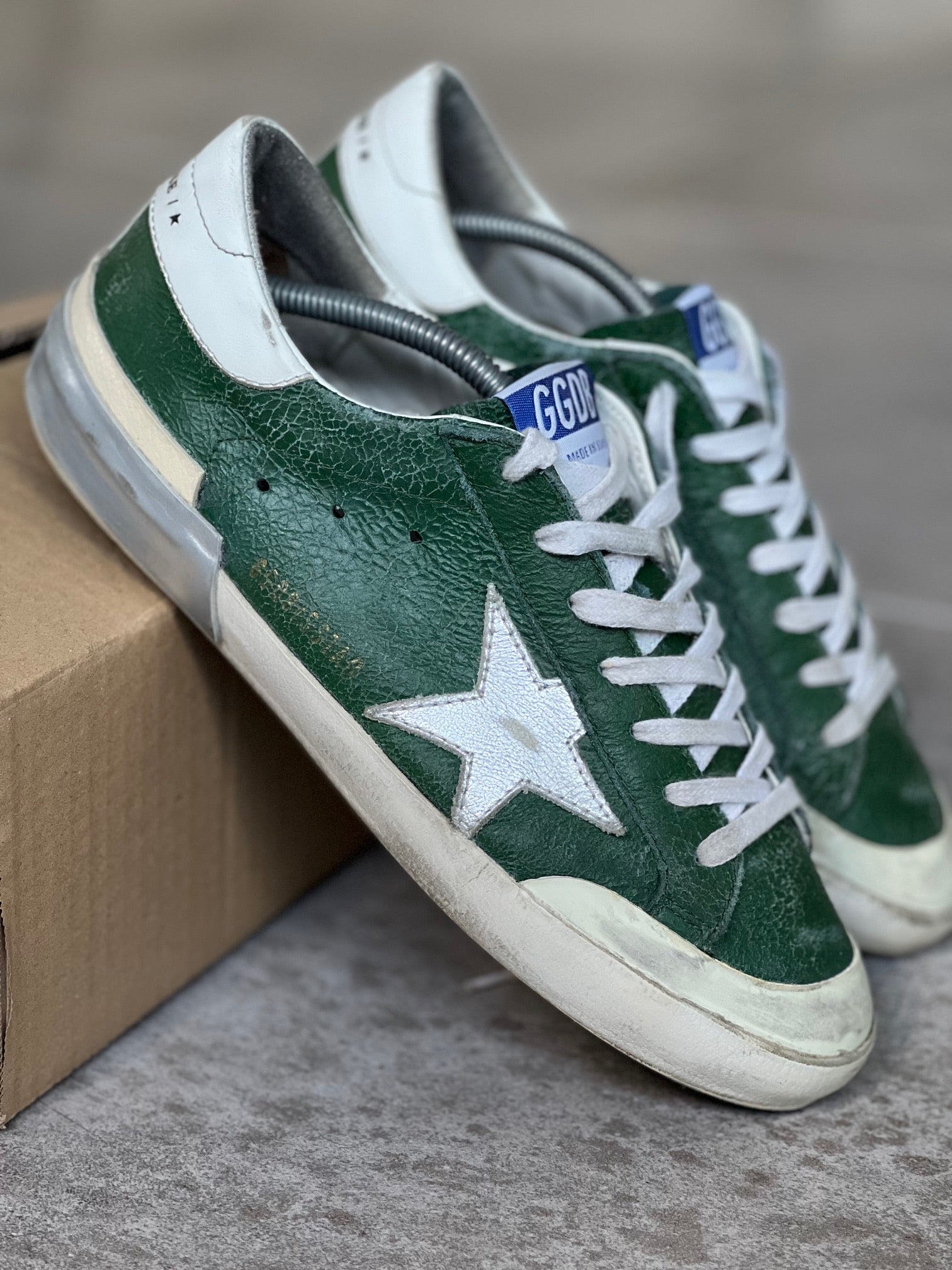 Size 39 I Golden Goose Superstar Green &amp; Silver 2025
