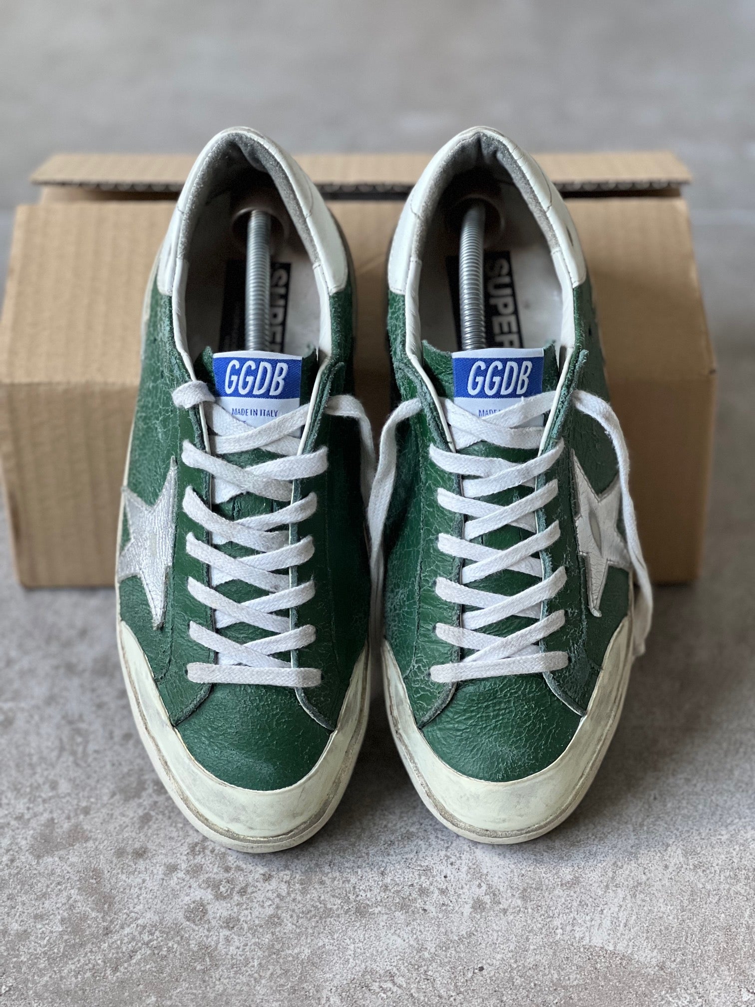 Size 39 I Golden Goose Superstar Green &amp; Silver 2025