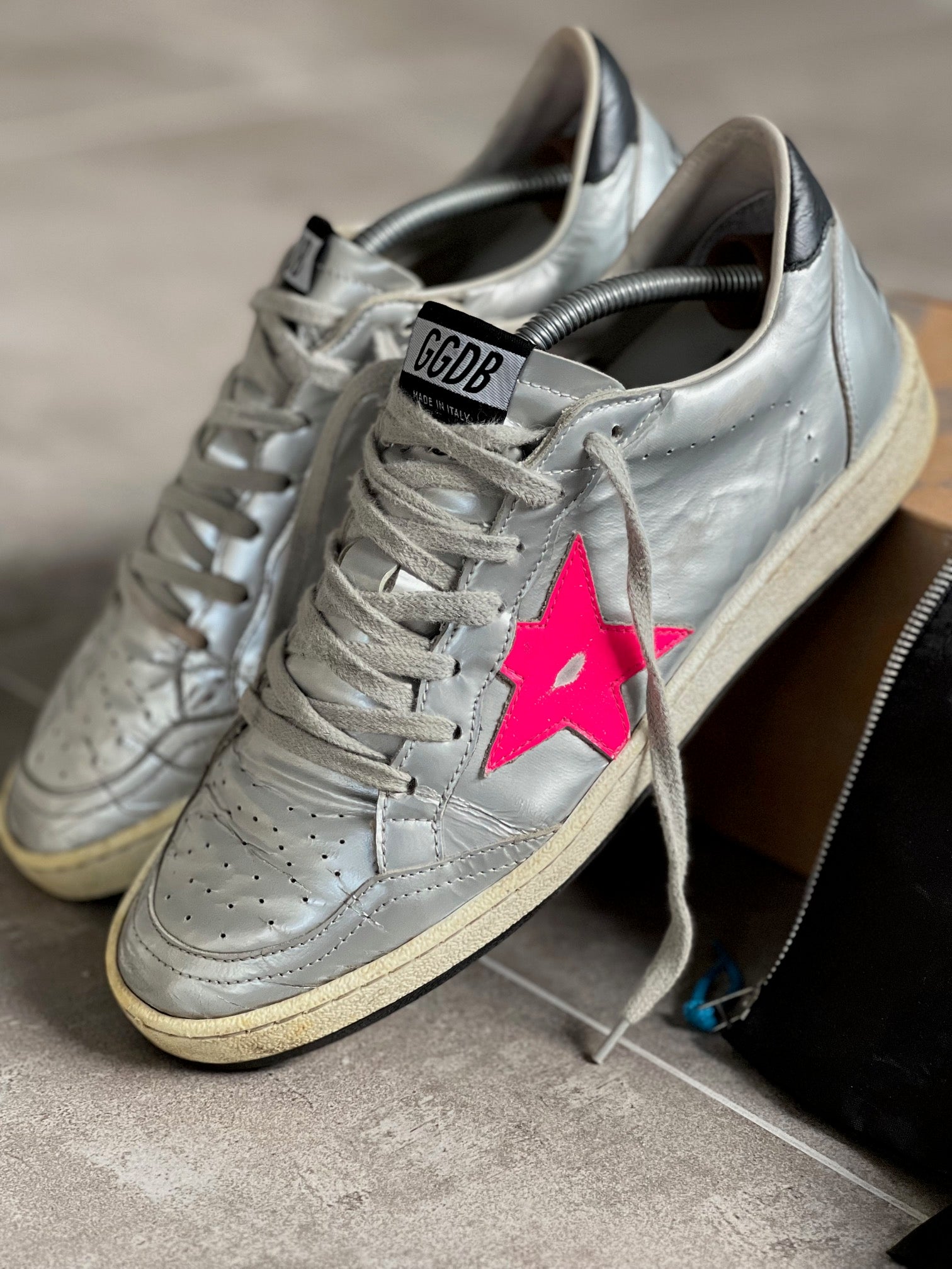 Talla 38 I Golden Goose Ball Star Woman Silver & Pink Woman