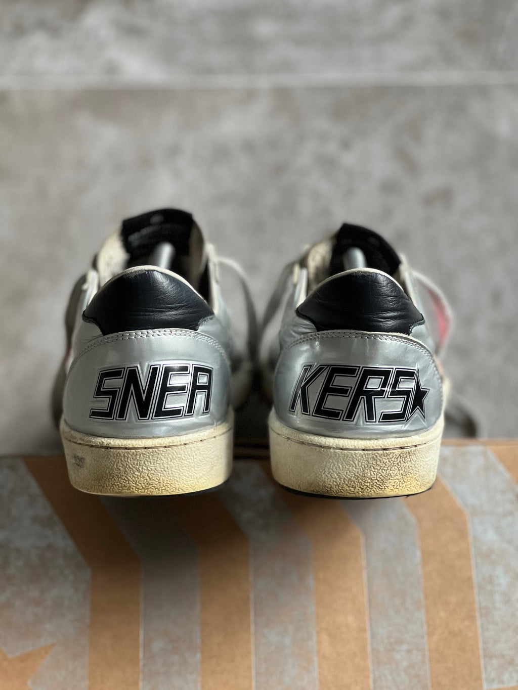 Size 38 I Golden Goose Ball Star Woman Silver &amp; Pink Woman