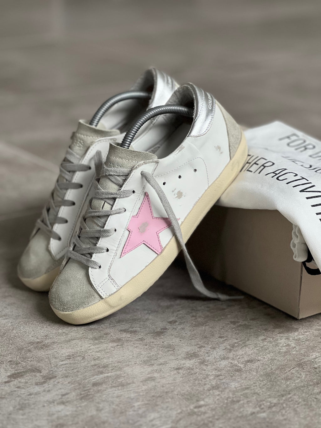 Size 37 I Classic Superstar White/ Pink/ Silver