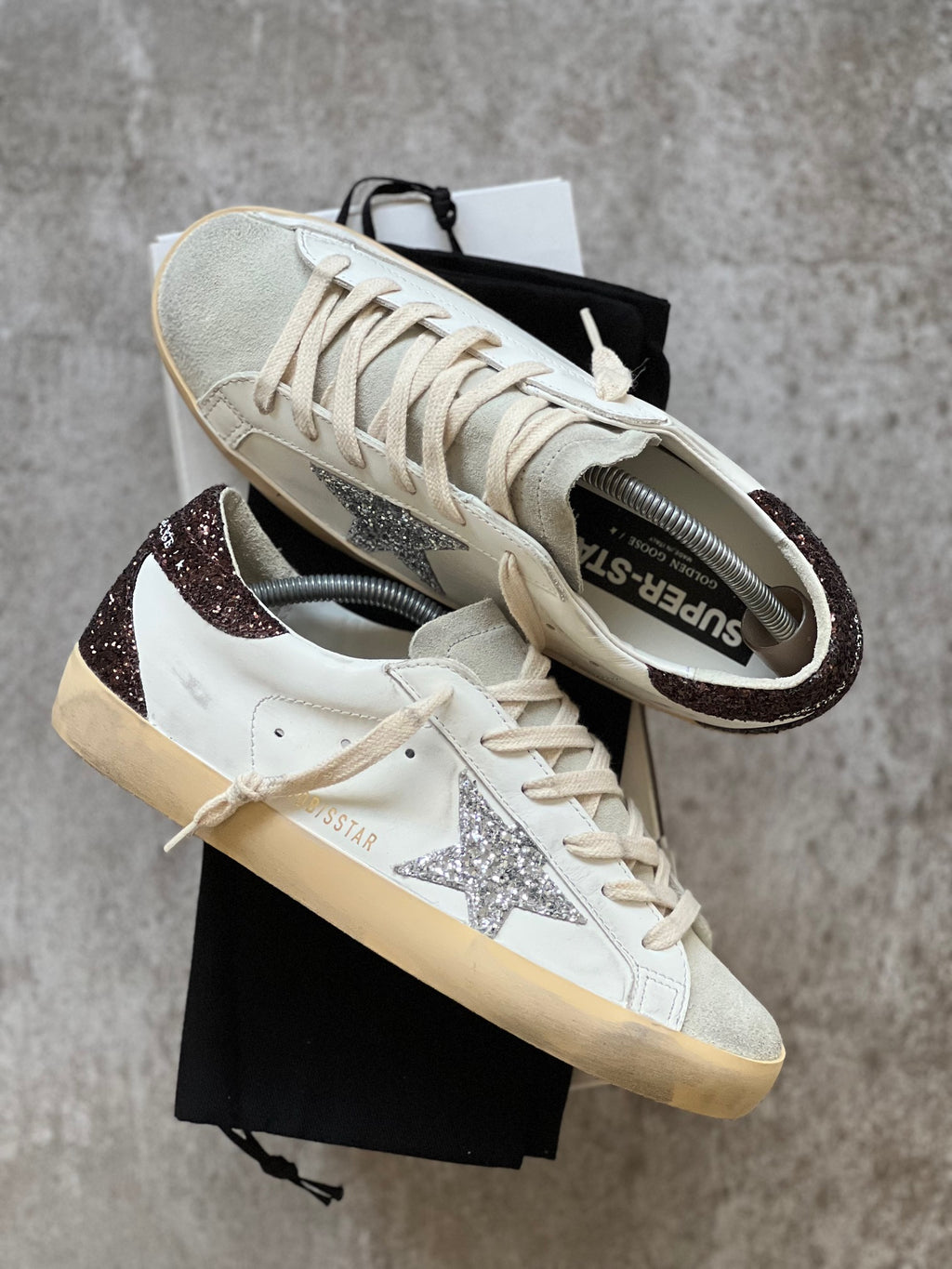 Size 38 I Classic Superstar Golden Goose White &amp; Brown