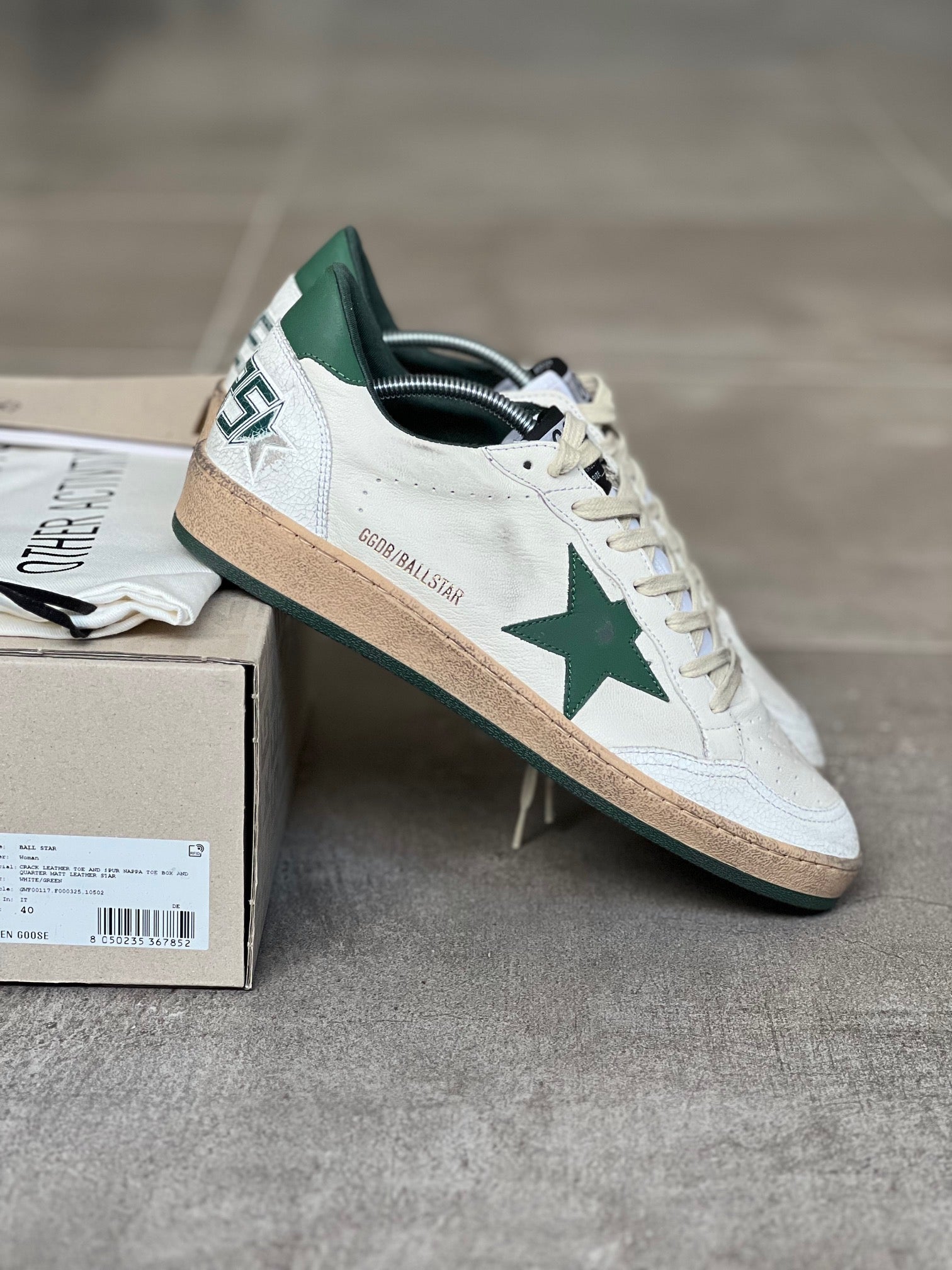 Talla 40 I Golden Goose Ball Star classic White and green