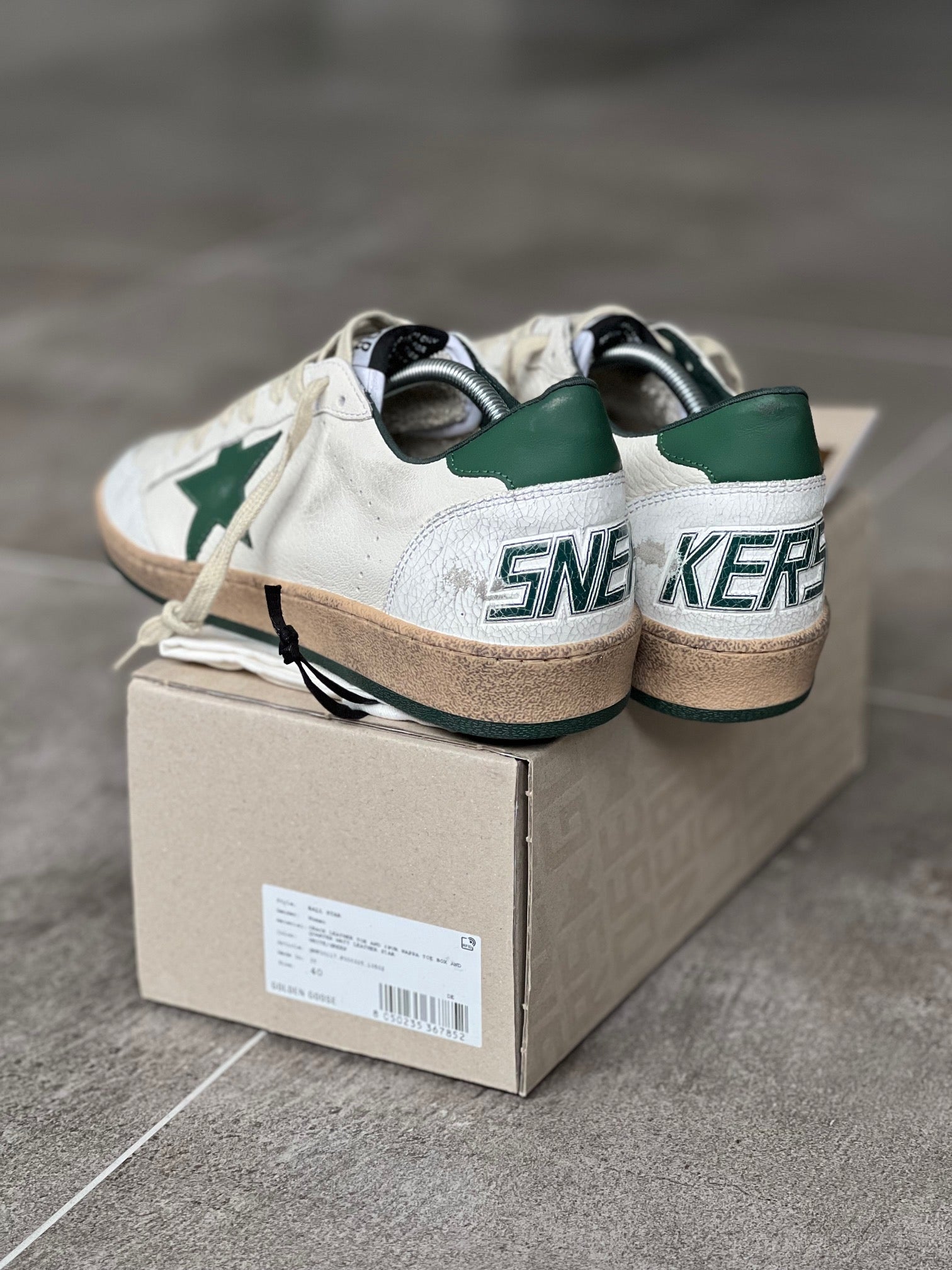 Talla 40 I Golden Goose Ball Star classic White and green