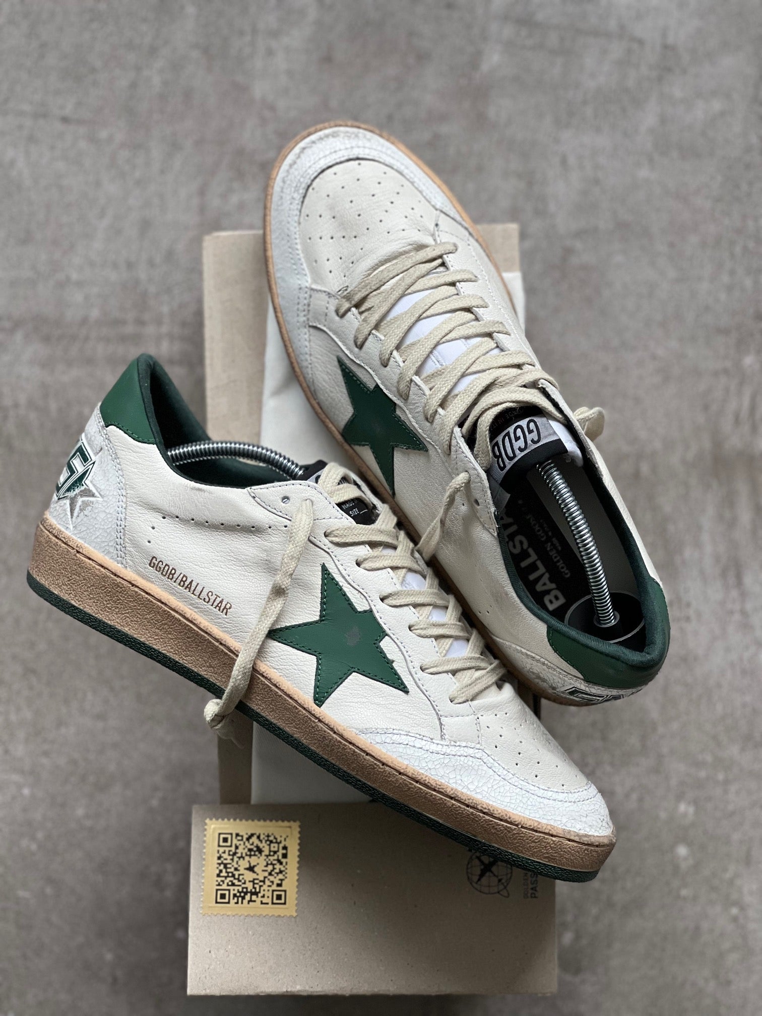 Talla 40 I Golden Goose Ball Star classic White and green