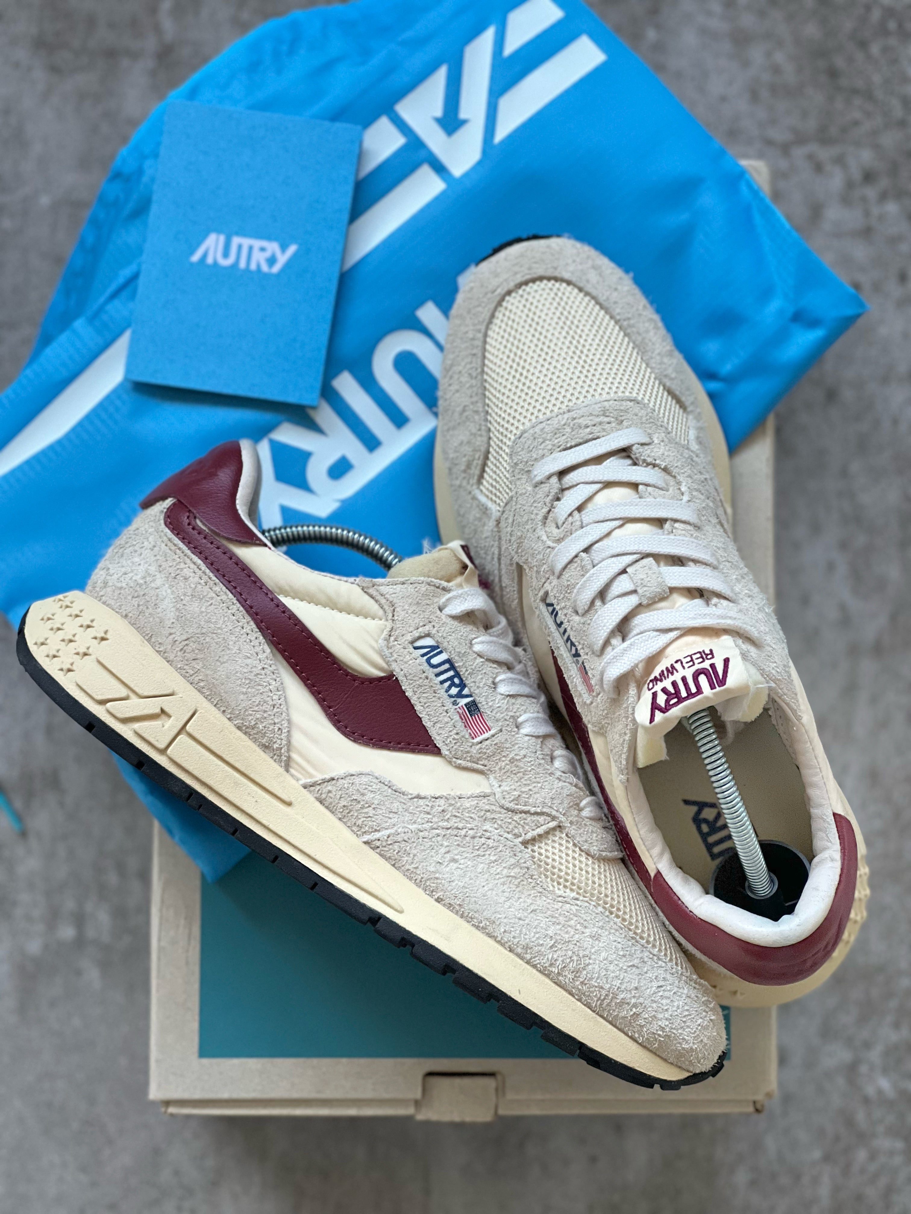 Size 40 I Autry Reelwind Beige &amp; Burgundy