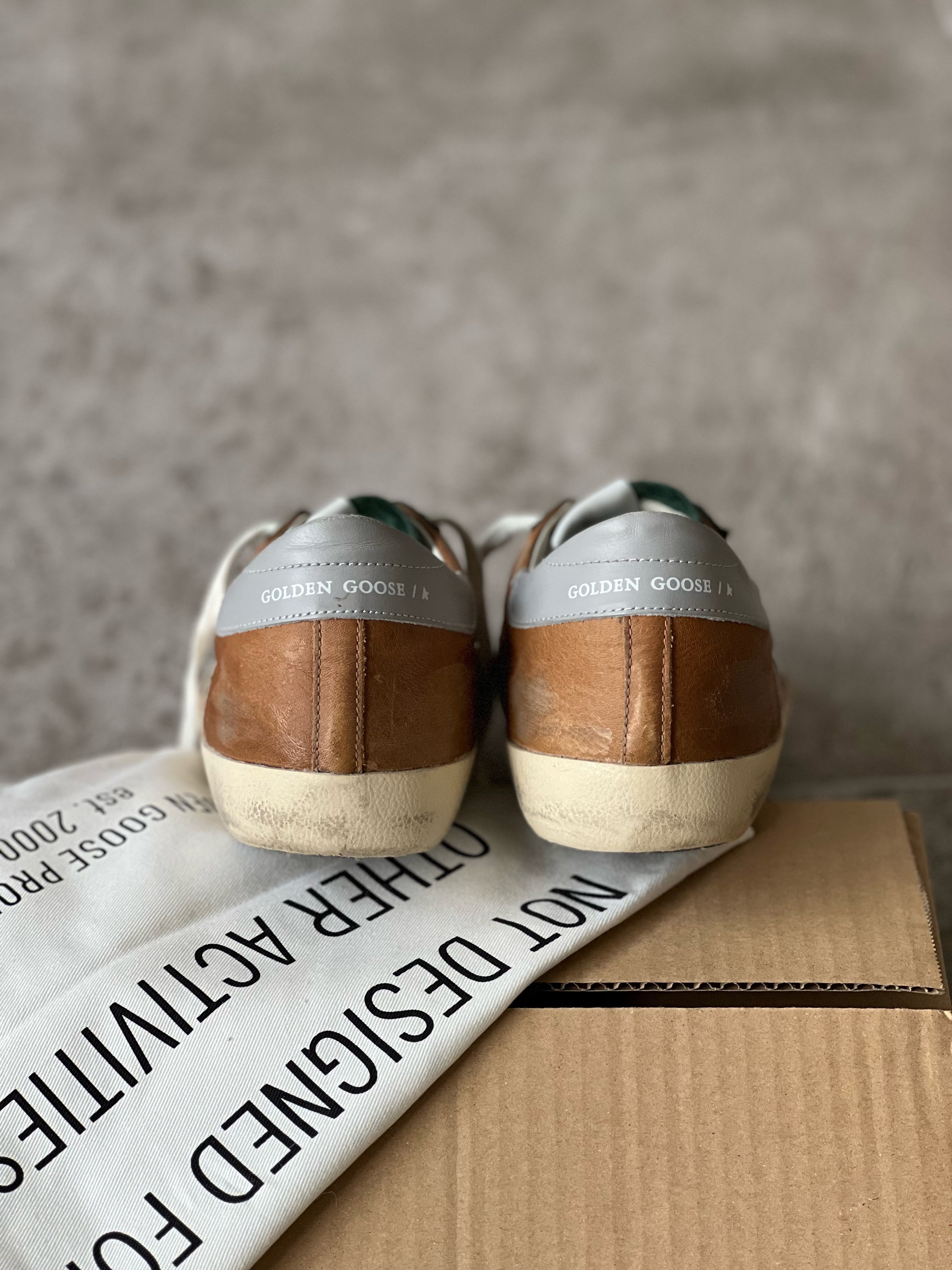 size 42 I Golden Goose Superstar Brown & Green Man Preloved