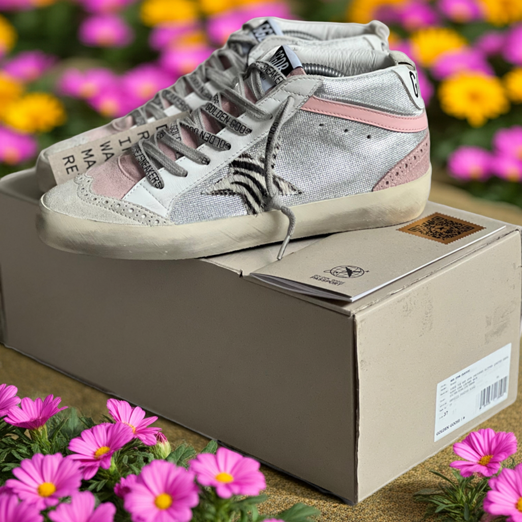 Size 37 | Golden Goose Mid Star Animal Print Limited Edition